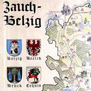 Bild mit Wappen von Belzig, Beelitz, Brück und Lehnin. Es zeigt die Hstorie des Landratsamtes 